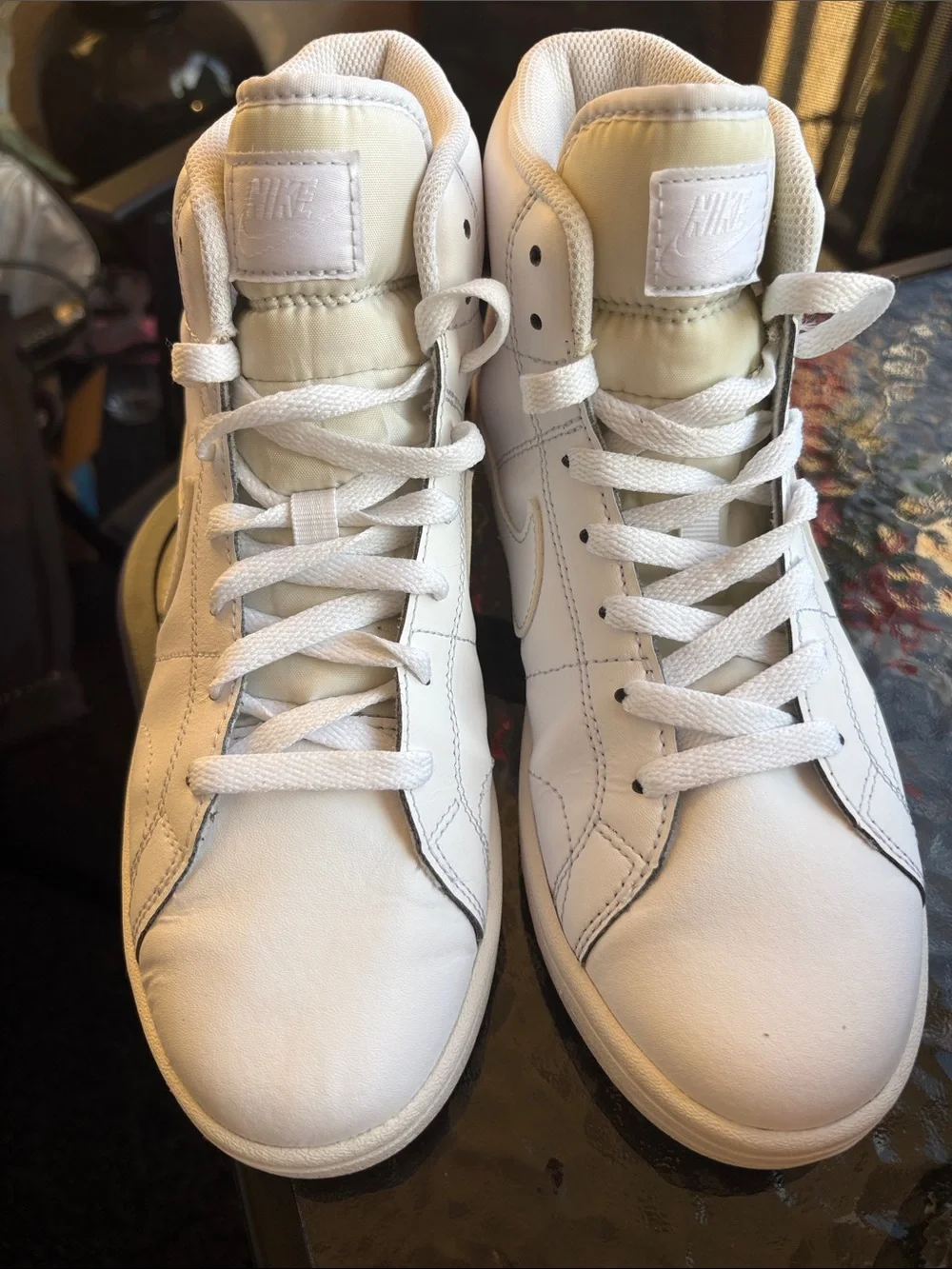 Nike white leather
